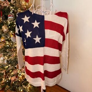 Old Navy Women's Red, White, and Blue Star Sweater